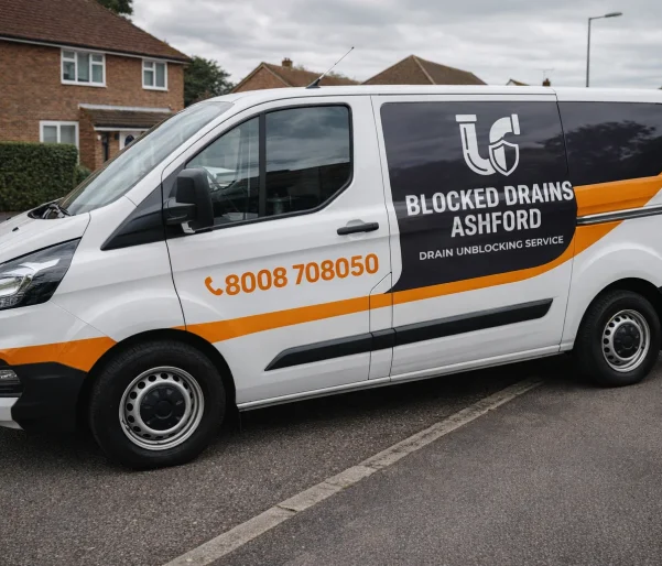 Blocked Drains Ashford - Branded Van 1